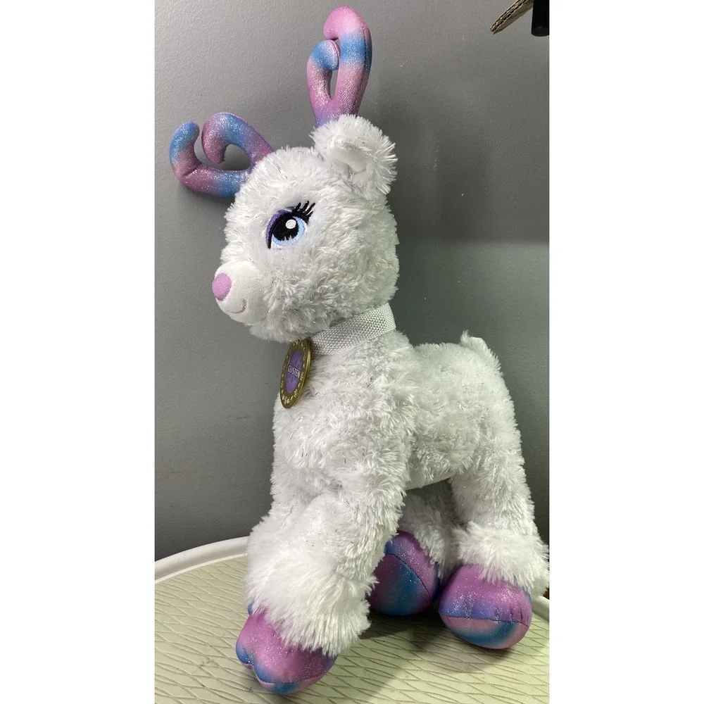 🔥BAB Build A Bear RARE Jumbo Glisten‎ Reindeer Plush Stuffed Animal Toy White
